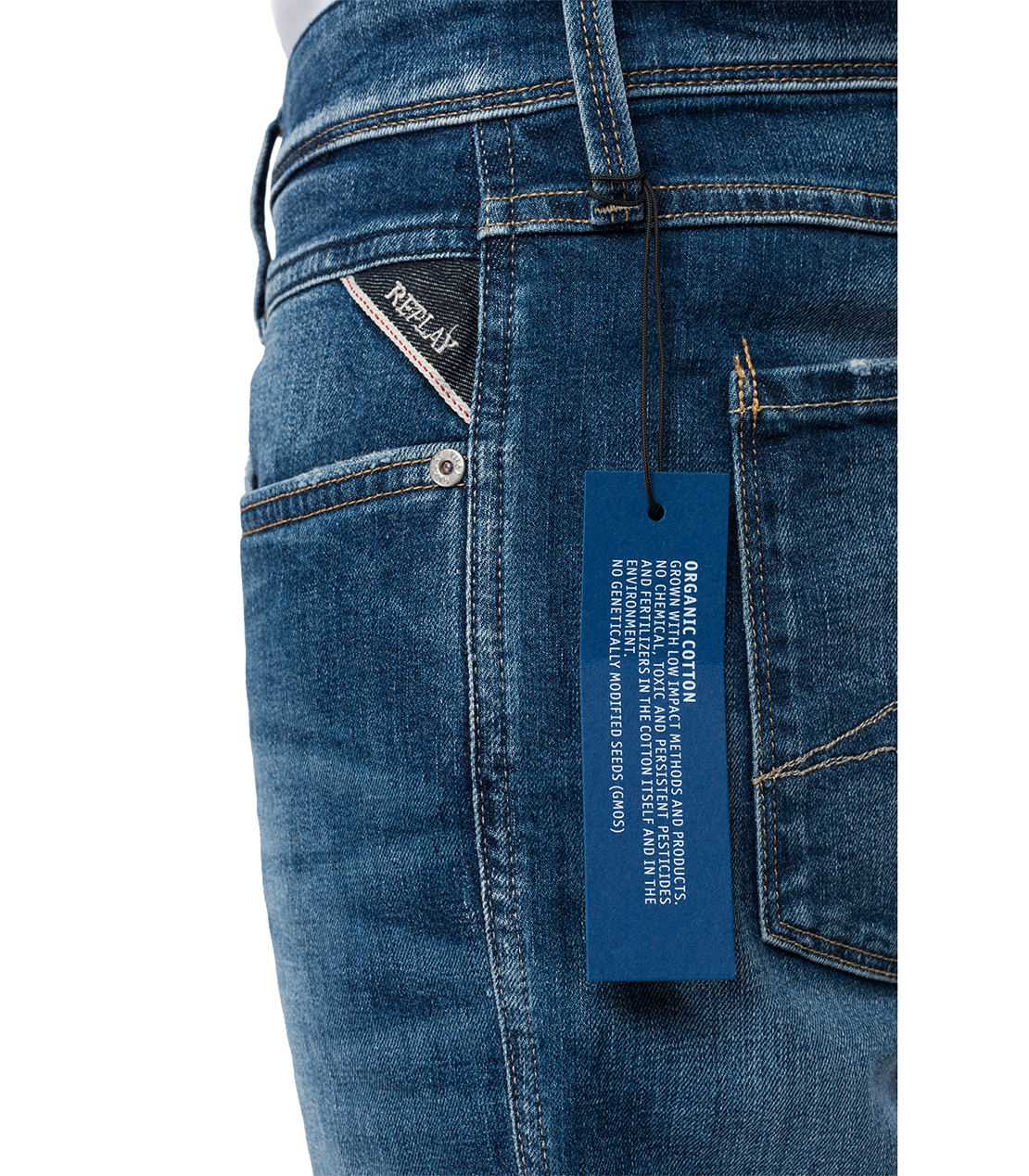 573BIO ANBASS 10.5oz ダークインディゴスーパーストレッチデニム 詳細画像 ミディアムブルー 5